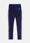 Sporty And Rich Runner Box Leggings In Navy White
