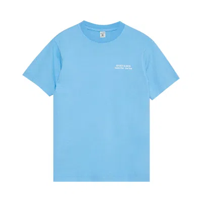 Pre-owned Sporty And Rich Sporty & Rich New Drink Water T-shirt 'atlantic' In Blue