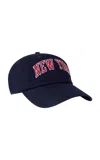 Sporty And Rich Womens New York Ivy Logo-embroidery Cotton-twill Cap Dark Navy In Navy