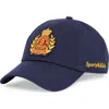 Sporty And Rich Sporty & Rich New York Crest Embroidered Cotton Twill Baseball Cap In Navy
