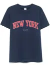 Sporty And Rich Womens Dark Navy New-york Ivy Round-neck Cotton-jersey T-shirt Xs In Blue