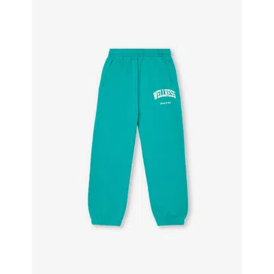 Sporty And Rich Kids' Wellness Cotton-blend Jogging Bottoms 2-1 In Spring Green
