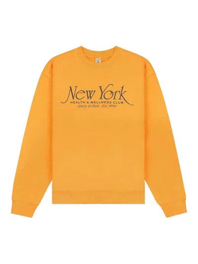 Sporty And Rich Ny 94 Crew-neck Sweatshirt In Gold