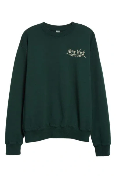 Sporty And Rich Sporty & Rich Ny 94 Crewneck Sweatshirt In Forest