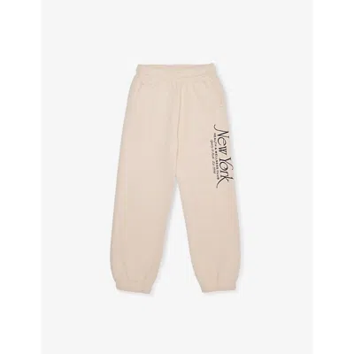 Sporty And Rich Kids' Cotton Ny 94 Sweatpants In Cream