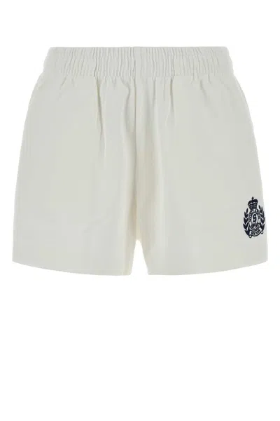 Sporty And Rich New York Lounge Shorts Side Pockets In White