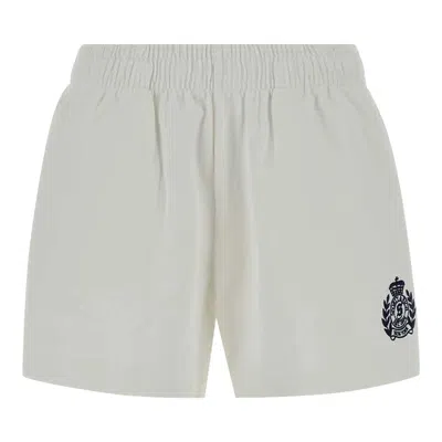 Pre-owned Sporty And Rich Sporty & Rich Ny Crest Embroidered Disco Shorts 'white' | Women's Size M