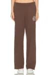 Sporty And Rich Comfortable Trousers Featuring Elastic Waistband In Brown