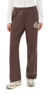 Sporty And Rich Sporty & Rich Sporty & Rich Ny Crest Embroidered Sweatpants – Chocolate In Brown