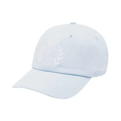 Pre-owned Sporty And Rich Sporty & Rich Ny Crest Hat 'ciel/white' | Blue | Women's Size Onesize