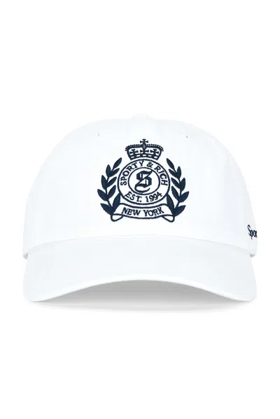 Sporty And Rich Ny Crest Hat In White