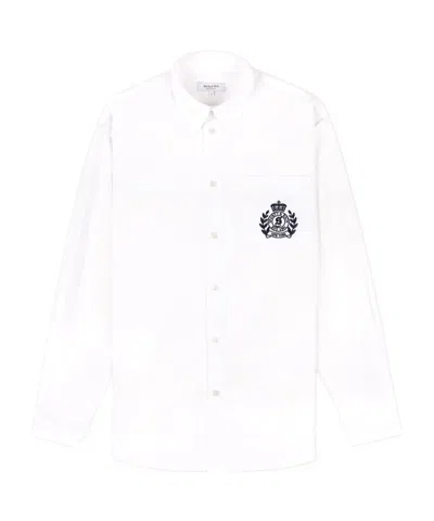Sporty And Rich Ny Crest Oversized Shirt In Neutral