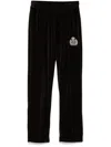 Sporty And Rich Sporty & Rich Crest Velour Track Pants In 褐色