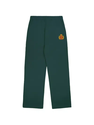 Sporty And Rich Ny Elasticated Logo Track Pants In Green