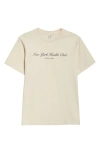 Sporty And Rich Sporty & Rich Ny Health Club Cotton Graphic T-shirt In Cream