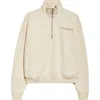 Sporty And Rich Sporty & Rich Ny Health Club Quarter Zip Pullover In Cream