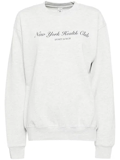 Sporty And Rich Ny Health Club Sweater In 灰色