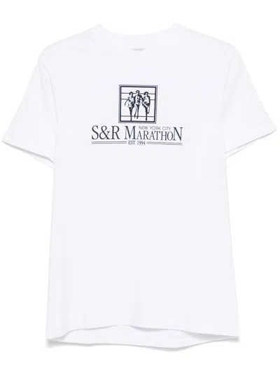 Sporty And Rich Ny Marathon T-shirt In White