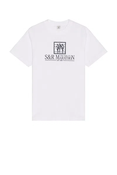 Sporty And Rich Ny Marathon T-shirt In White