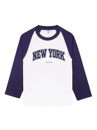 Sporty And Rich Ny T-shirt In Blue