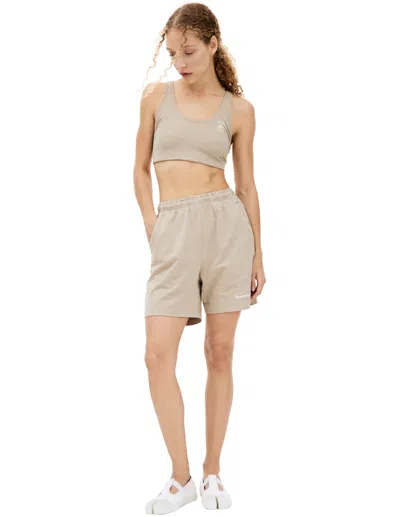 Sporty And Rich Nylon Sports Bra In Brown