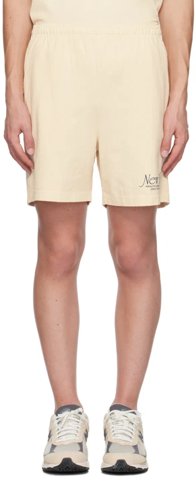 Sporty And Rich Off-white Ny 94 Shorts In Cream