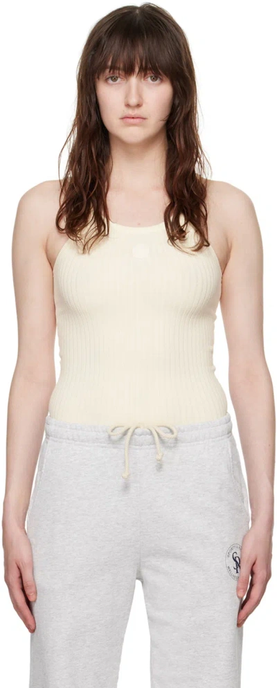 Sporty And Rich Off-white Patch Tank Top In Cream