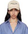 Sporty And Rich Womens Cream Riding Syracuse Embroidered-logo Cotton-twill Cap In 49 Cream