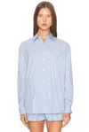 Sporty And Rich Oversized Button Down Top