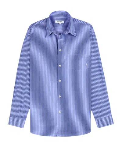 Sporty And Rich Oversized Shirt Blue Stripes