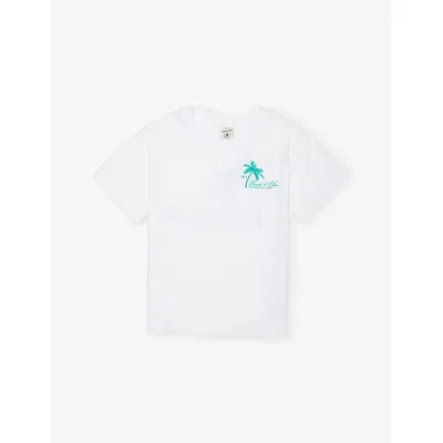 Sporty And Rich Kids' White Palms Graphic-print Cotton T-shirt