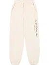 Sporty And Rich Womens Cream Ny Health Club Text-print Cotton-jersey Jogging Bottoms In Beige