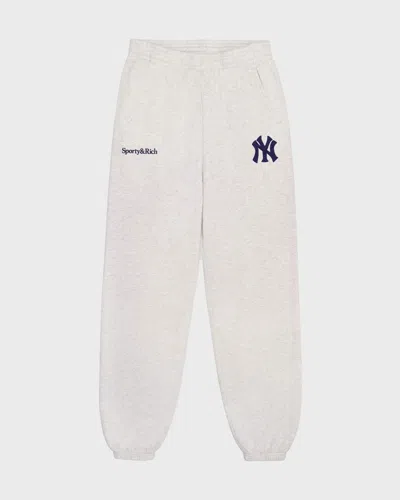 Sporty And Rich Sporty & Rich Pants Heritage Yankees Sweatpant In Gray