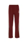 Sporty And Rich Crown Logo-embroidered Woven Track Jogging Bottoms In Red