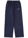 Sporty And Rich Pants With Logo In Blue