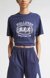 Sporty And Rich Sporty & Rich Paris Marathon Graphic T-shirt In Blue