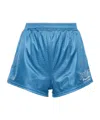 Sporty And Rich Perforated-design Shorts In Blue