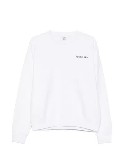 Sporty And Rich Play Tennis Logo-print Sweatshirt In White