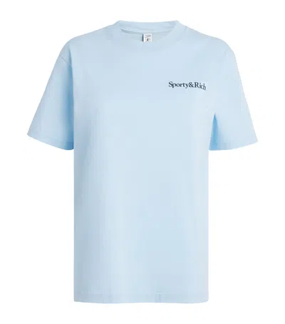 Sporty And Rich Sporty & Rich Play Tennis T-shirt In Blue