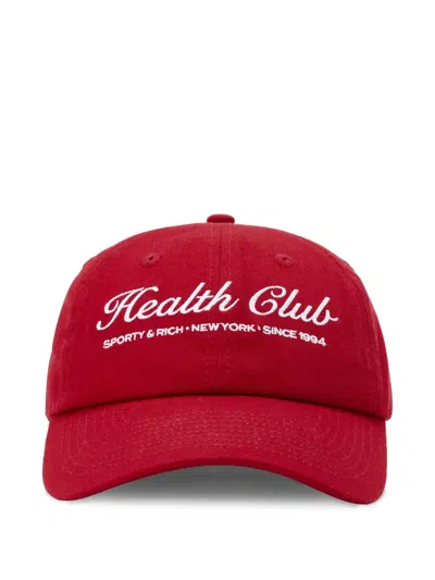 Sporty And Rich Plaza Cap In Crimson