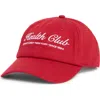 Sporty And Rich Sporty & Rich Plaza Cotton Twill Baseball Cap In Crimson