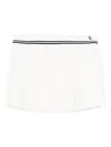 Sporty And Rich Pleated Panelled Skirt In White