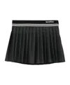 Sporty And Rich Gray Abigail Wool Pleated Miniskirt In Black