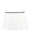 Sporty And Rich Pleated Striped Mini Skirt In White