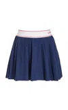 Sporty And Rich Pleated Tennis Mini Skirt In Navy
