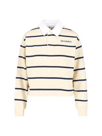 Sporty And Rich Polo "serif Logo" In Yellow