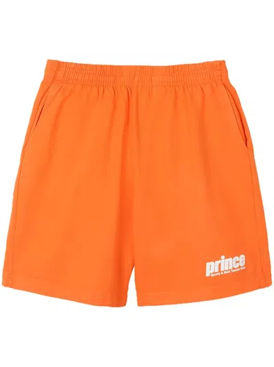 Sporty And Rich Prince Cotton Gym Shorts In Orange