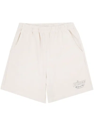 Sporty And Rich Prince Health Cotton Track Shorts In Neutrals