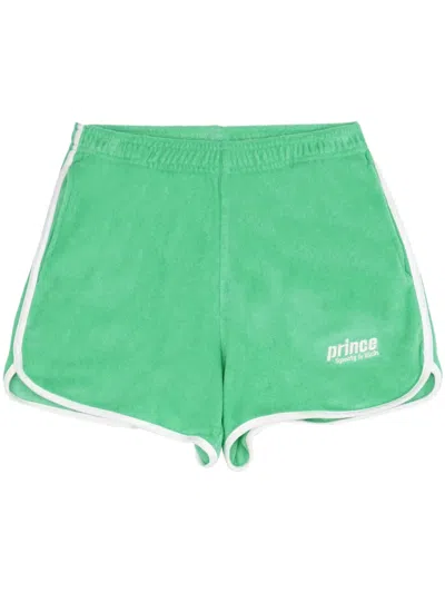 Sporty And Rich Prince Sporty Cotton Track Shorts In Green