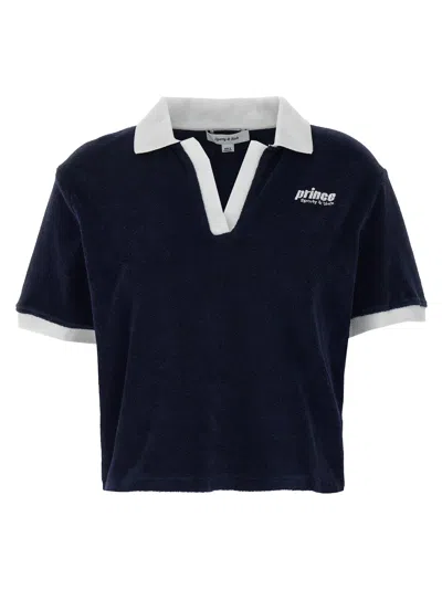 Sporty And Rich Prince Sporty Cotton Polo Shirt In Blue